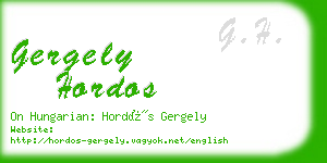 gergely hordos business card